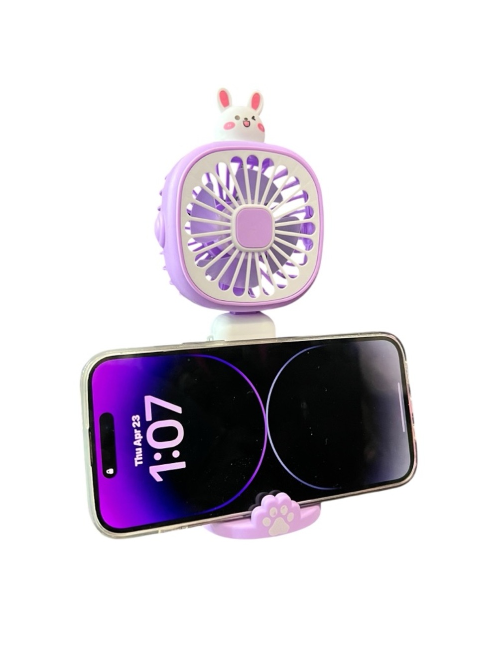 💥Power Pink or Power Purple - Bunny Mini USB Handheld Fan - Picture 10 of 12